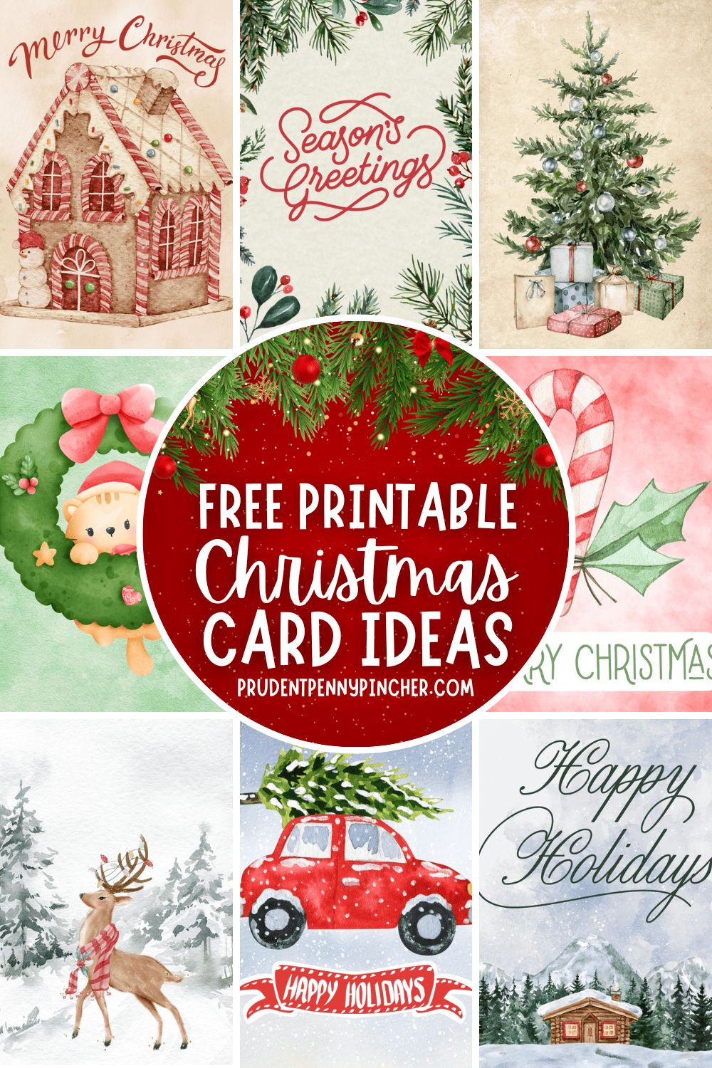 20 free christmas printable cards - prudent penny pincher